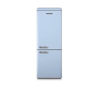 SCHNEIDER SCB300VBL, Réfrigérateur combiné vintage, 304L (211+93), Froid brassé, Dégivrage automatique, Pose libre, Pieds réglables, 3 clayettes verre, Bleu