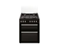 Schneider SCCG64DO-BM - Cuisinière double four 4 feux gaz Black mat