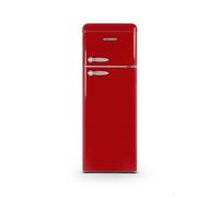 Schneider SCDD211V-RE - Réfrigérateur double porte 211L Vintage Rouge