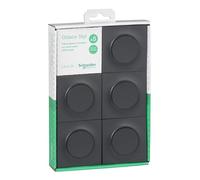Schneider Electric - Lot de 5 va et vient (avec plaque) - Odace - Anthracite - Schneider G