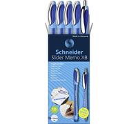 Schneider Schreibgeräte Etui 4x Kugelschreiber Memo + 1x Rave blau 150275 Stylo-bille 5 pc(s)