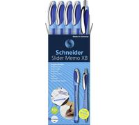 Schneider Schreibgeräte Etui 4x Kugelschreiber Memo + 1x Rave blau 150275 Stylo-bille 5 pc(s)