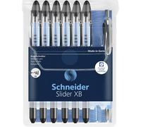 Schneider Schreibgeräte Kugelschreiber Slider Basic XB Rave 6er Etui + Slider