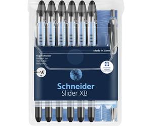 Schneider Schreibgeräte Kugelschreiber Slider Basic XB Rave 6er Etui + Slider