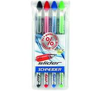 Schneider Schreibgeräte Slider Basic XB Stylo à bille Extra-large Bleu - Stylos à bille (Bleu, Bleu, Transparent, Stylo à bille, Extra-large, Caoutchouc, Acier inoxydable)