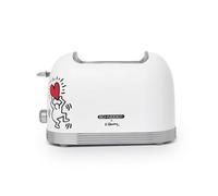 SCHNEIDER - SCTO2KTECW - Grille pain KEITH HARING - 2 fentes - Tiroir ramasse miettes - 6 positions - Fonction centrage Blanc G