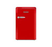 SCHNEIDER - SCTT115VR - Réfrigérateur table top Vintage - 109L (94+15) - Froid statique - Clayettes verre - Rouge