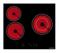 Schneider SCTV603S - Table vitrocéramique 3 feux Noir