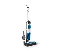 Schneider SCVCO2350DE, Aspirateur Eau et poussière, Autonomie (50min), Aspire et Lave, 18V, Capteur saleté, Brosse autotractée, Réservoir Eau (680ml), Réservoir poussière (440ml) Bleu et Blanc