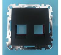 Prise USB double - type A+C - Blanc - 5 Vcc - 2,4A odace Schneider Electric S520401