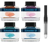 Schneider Set cadeau encrier pastel (4x encriers 15ml, convertisseur inclus) Bermuda Blue, Ice Blue, Lilac, Apricot