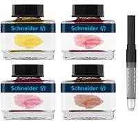 Schneider Set cadeau encrier pastel (4x encriers 15ml, convertisseur inclus) Blush, Rose, Lemon Cake, Cognac