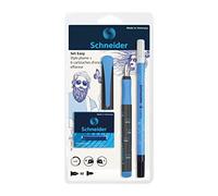 Schneider set easy styloa plume avec 6 cartouches et effaceur - bleu et noir