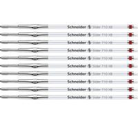 Schneider Slider 710 XB Recharge stylo à bille, lot de 10, Rouge | Encre technologie ViscoGlide, épaisseur de trait extra-large (XB)