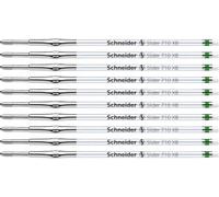 Schneider Slider 710 XB Recharge stylo à bille, lot de 10, Vert | Encre technologie ViscoGlide, épaisseur de trait extra-large (XB)