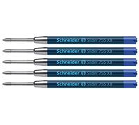 Schneider Slider 755 175503 Lot de 5 recharges pour stylo à bille (technologie ViscoGlide, indélébile, XBExtra large) Bleu (lot de 5, extra large, bleu)