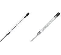 Schneider Slider 755 Recharge pour stylo à bille, indélébile, Taille M Noir (Lot de 2)
