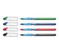 Schneider Slider Basic (Pointe extra large (XB)) Lot de 4 stylos (Noir/vert/rouge/bleu)