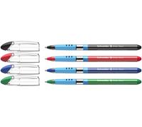 Schneider Slider Basic (Pointe extra large (XB)) Lot de 4 stylos (Noir/vert/rouge/bleu)