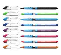 Schneider Slider Basic (Pointe extra large (XB), Stylo-bille non rétractable) Pochette de 8, Couleurs Assortis
