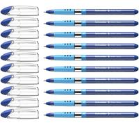 Schneider Slider Basic (Stylos à bille, pointe moyenne (M)) Lot de 10 Stylos, Encre bleue