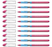 Schneider Slider Basic (Stylos à bille, pointe extra large (XB)) Lot de 10 Stylos, Encre rose