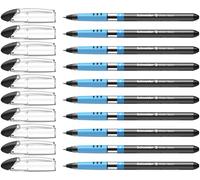 Schneider Slider Basic (Stylos à bille, pointe fine (F)) Lot de 10 Stylos, Encre noire indélébile