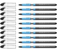 Schneider Slider Basic (Stylos à bille, pointe moyenne (M)) Lot de 10 Stylos, Encre noire indélébile