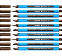 Schneider Slider Edge XB - Lot de 10 Stylos à Bille, Marron | Pointe extra large