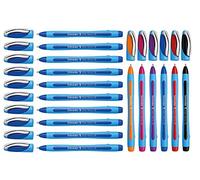 Schneider Slider Memo XB Lot de 10 stylos à bille (10 + 6 (Bleu + Assortis)