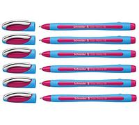 Schneider Slider Memo XB Lot de 6 stylos à bille avec capuchon Pointe XB Fabriqué en Allemagne Rose