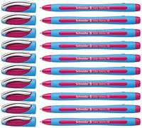Schneider Slider Memo XB Stylo bille (avec capuchon, Pointe extra large (XB)) Rose, Lot de 10