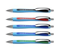 Schneider Slider Rave Xb Ballpoint Pen (Line Thickness: Xb, Permanent Lead, Made In Germany), Ink Colour: 2 X Blue, Black, Red And Green