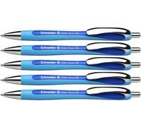 Schneider Slider Rave XB Stylos-Bille (rétractables, rechargeables) Lot de 5, Encre bleu indélébile