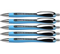 Schneider Slider Rave XB Stylos-Bille (rétractables, rechargeables) Lot de 5, Encre noir indélébile