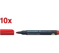SCHNEIDER - 130 Marqueur permanent, pointe ogive, rouge Largeur de tracé: env. 1,0 - 3,0 mm, rechargeable -113002 Rouge G