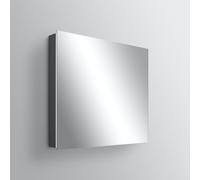 Schneider STYLE TW Armoire de toilette avec éclairage LED, 1 miroir double, prise à droite, 61,5x71,mx12cm, 194.062.02.41, Exécution: norme UE/corps noir mat, paroi arrière réfléchissante