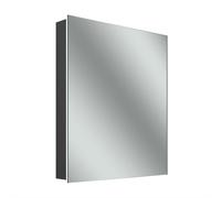 Schneider Style TW Armoire de toilette avec éclairage LED, 1 miroir double, prise à gauche, 61,5x71,5x12cm, 194.061.02.41, Exécution: norme UE/corps noir mat, paroi arrière réfléchissante