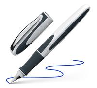 Schneider Stylo À Plume Ray Gaucher Blanc- Gris Foncé