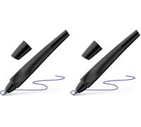 Schneider Stylo roller Breeze 188831 (fabriqué en plastique recyclé, récompensé par l'ange bleu, couleur de l'encre : bleu roi, effaçable), noir (Lot de 2)