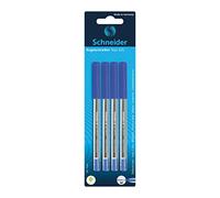 Schneider stylos à bille tops 505-mine m/bleu - 4 pièces sur carte blister