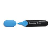 SCHNEIDER Surligneur Job bleu pointe biseautée Tracé de 1 à 5mm. Couleur d'encre bleue