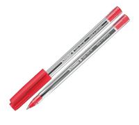 Schneider Top 505 M Lot de 50 Stylos à bille jetables avec capuchon Encre rouge
