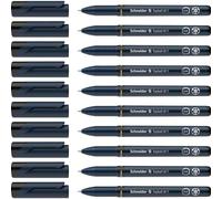 Schneider Topball 811 0,5 Stylo roller, lot de 10 | Trait 0,5 mm, rechargeable