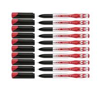 Schneider Topball 811 Stylo roller à pointe conique 0,5 mm, rechargeable, encre rouge, boîte de 10 stylos (8112)