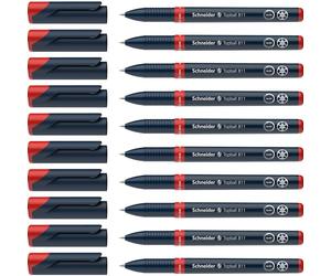 Schneider Topball 811 Stylo roller Pointe remplaçable 0,5 mm Rouge Lot de 10