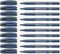 Schneider Topball 857 Lot de 10 Rollers à encre avec pointe conique en métal Encre noir
