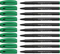 Schneider Topliner 967 Stylo feutre (Fineliner, Pointe Fine 0,4 mm) Lot de 10, Vert