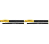 Schneider Topliner 967 Stylo fin (épaisseur de trait 0,4 mm), 1 pièce jaune (Lot de 2)