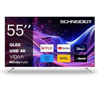 Schneider Téléviseur GMS55A1GW QLED 55 4K VIDAA Android TV Sans bord 3xHD